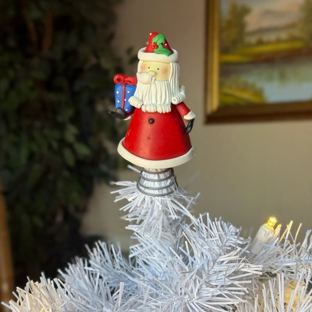 Festive Santa Tree Topper - Red and Blue
